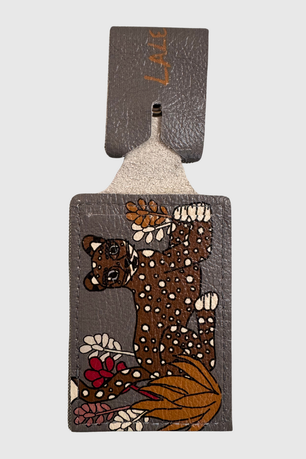 Cheetah Brown Luggage Tag